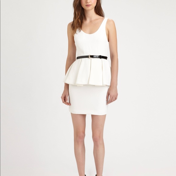Alice + Olivia Dresses & Skirts - Alice and Olivia sleeveless white peplum dress
